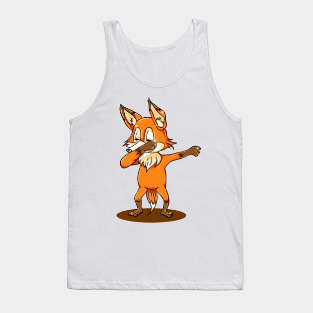 'Dabbing Dancing Fox' Funny Dabbing Animal Gift Tank Top by ourwackyhome